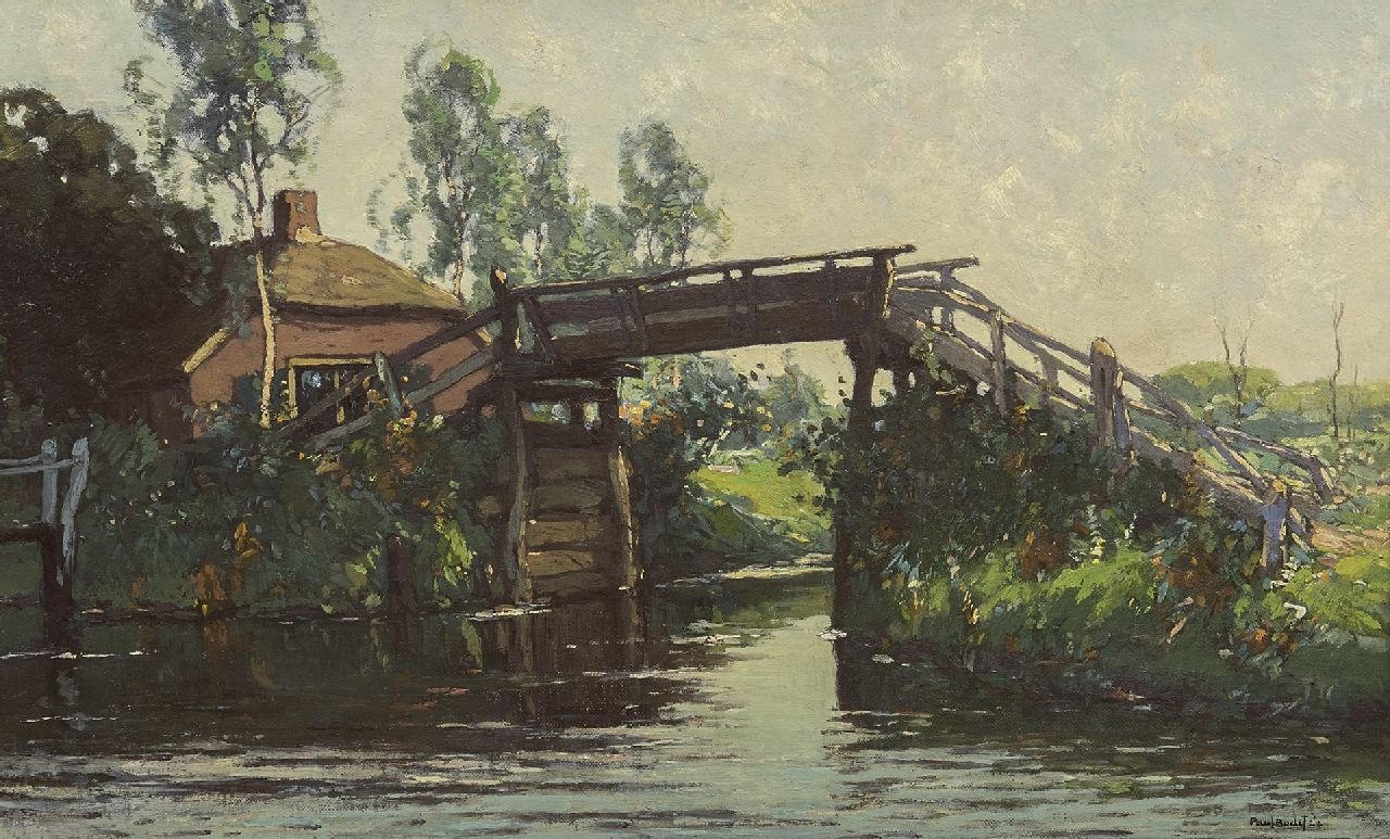Bodifée J.P.P.  | Johannes Petrus Paulus 'Paul' Bodifée | Schilderijen te koop aangeboden | De Oude Brug, Giethoorn, olieverf op doek op paneel 41,0 x 64,7 cm, gesigneerd rechtsonder