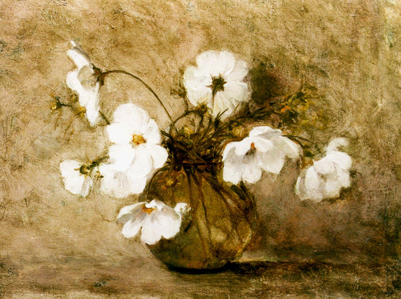 Mees H.E.  | Hermanus Ellen 'Herman' Mees, Bloemstilleven, olieverf op doek 38,0 x 46,0 cm, gesigneerd rechtsonder