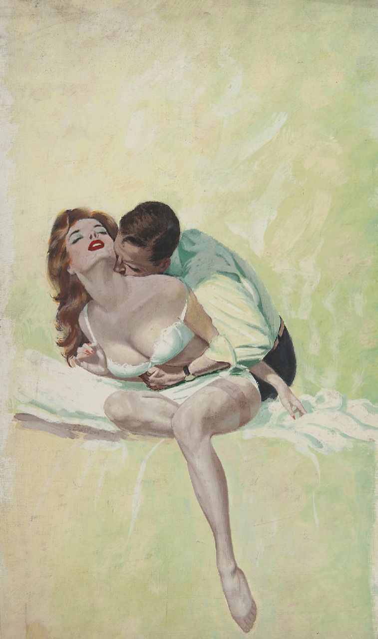 Barton H.L. | Harry L. Barton, Squeeze Play, tempera op board 61,0 x 39,3 cm, gesigneerd links van het midden onder knie en te dateren ca. 1961 Barton H.L. | Harry L. Barton, Squeeze Play, tempera op board 61,0 x 39,3 cm, gesigneerd links van het midden onder knie en te dateren ca. 1961