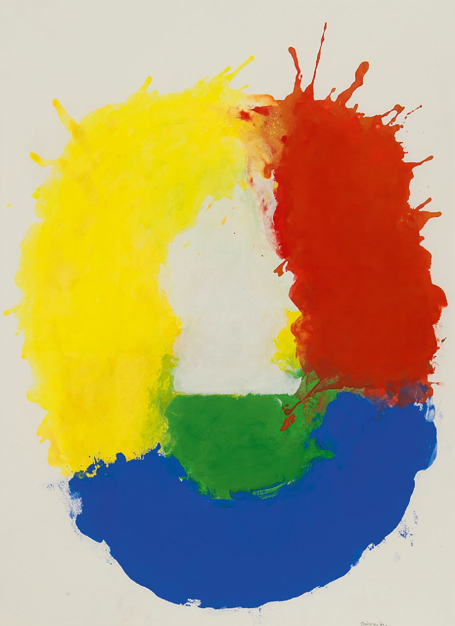 Diederen J.  | Jozef 'Jef' Diederen | Aquarellen en tekeningen te koop aangeboden | Zonder titel, gouache op papier 74,5 x 53,5 cm, gesigneerd rechtsonder en gedateerd '89