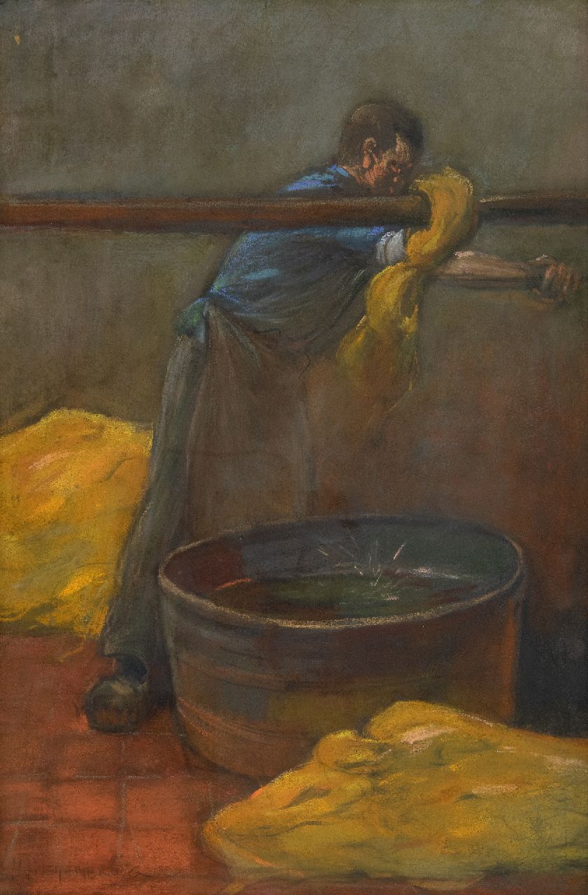Heijenbrock J.C.H.  | Johan Coenraad Hermann 'Herman' Heijenbrock | Aquarellen en tekeningen te koop aangeboden | Stoffenverver, pastel op papier 47,5 x 31,8 cm, gesigneerd linksonder
