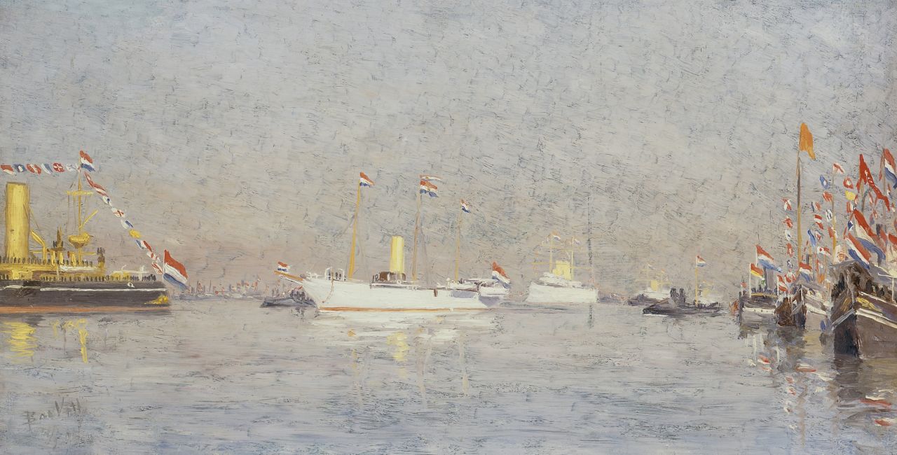 Veth B.  | Bastiaan 'Bas' Veth, De Vlootschouw, olieverf op paneel 22,5 x 43,3 cm, gesigneerd linksonder