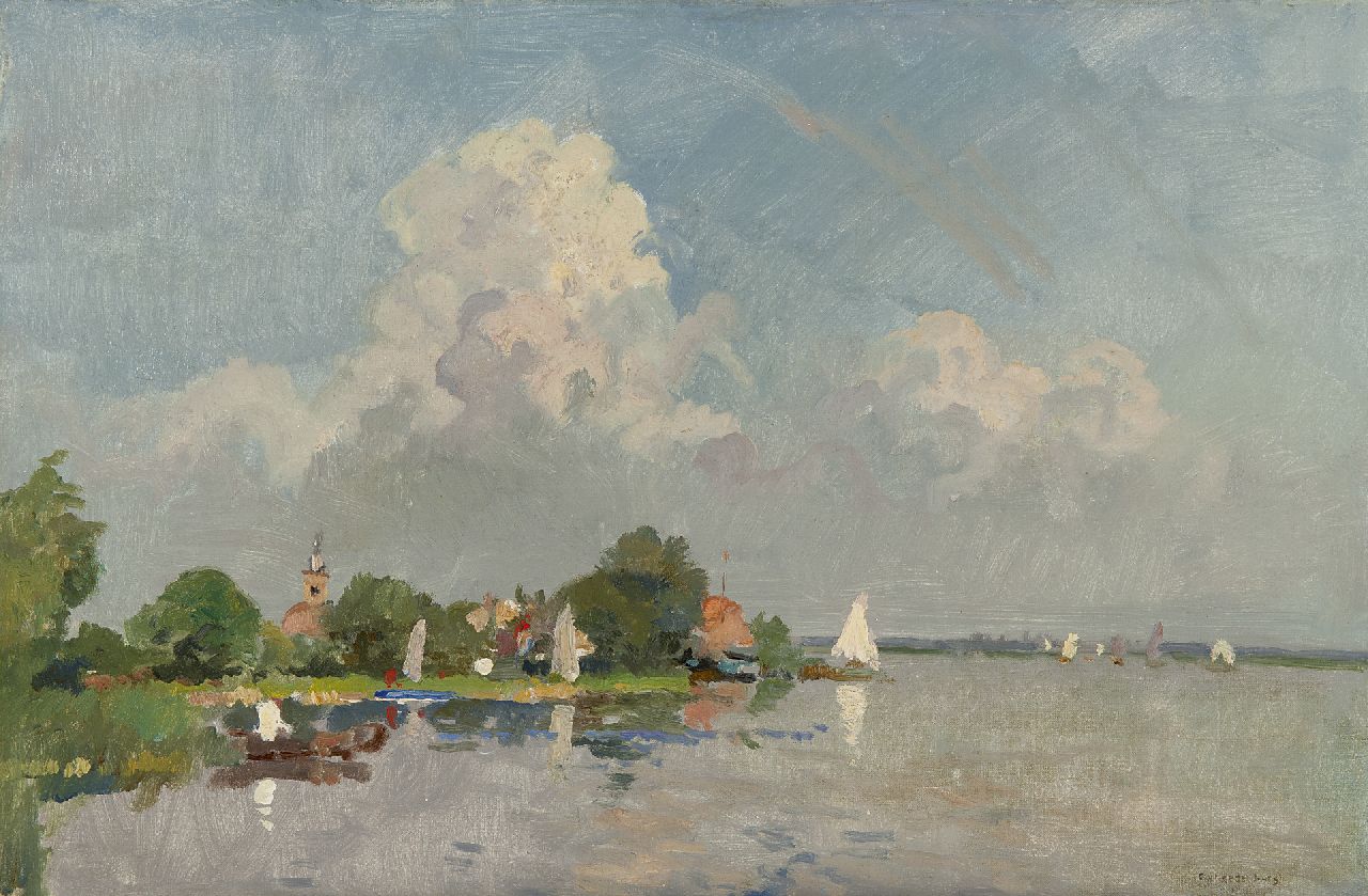 Vreedenburgh C. | Cornelis Vreedenburgh, Zeilboten op de Loosdrechtse Plassen, olieverf op doek 39,7 x 59,2 cm, gesigneerd rechtsonder Vreedenburgh C. | Cornelis Vreedenburgh, Zeilboten op de Loosdrechtse Plassen, olieverf op doek 39,7 x 59,2 cm, gesigneerd rechtsonder