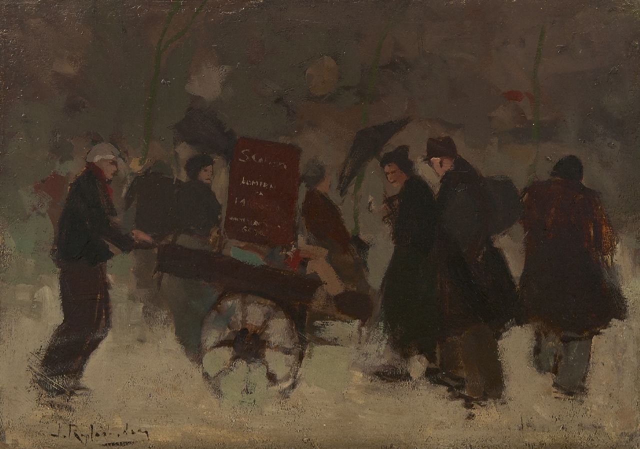 Rijlaarsdam J. | Jan Rijlaarsdam, Lompenboer in Amsterdam, olieverf op doek 36,2 x 50,4 cm, gesigneerd linksonder Rijlaarsdam J. | Jan Rijlaarsdam, Lompenboer in Amsterdam, olieverf op doek 36,2 x 50,4 cm, gesigneerd linksonder