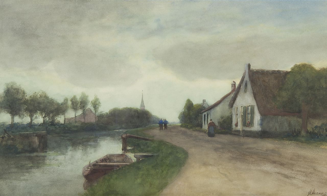 Wijsmuller J.H. | Jan Hillebrand Wijsmuller | Aquarellen en tekeningen te koop aangeboden | Kortenhoefsedijk in Kortenhoef, aquarel op papier 35,4 x 59,2 cm, gesigneerd rechtsonder Wijsmuller J.H. | Jan Hillebrand Wijsmuller | Aquarellen en tekeningen te koop aangeboden | Kortenhoefsedijk in Kortenhoef, aquarel op papier 35,4 x 59,2 cm, gesigneerd rechtsonder