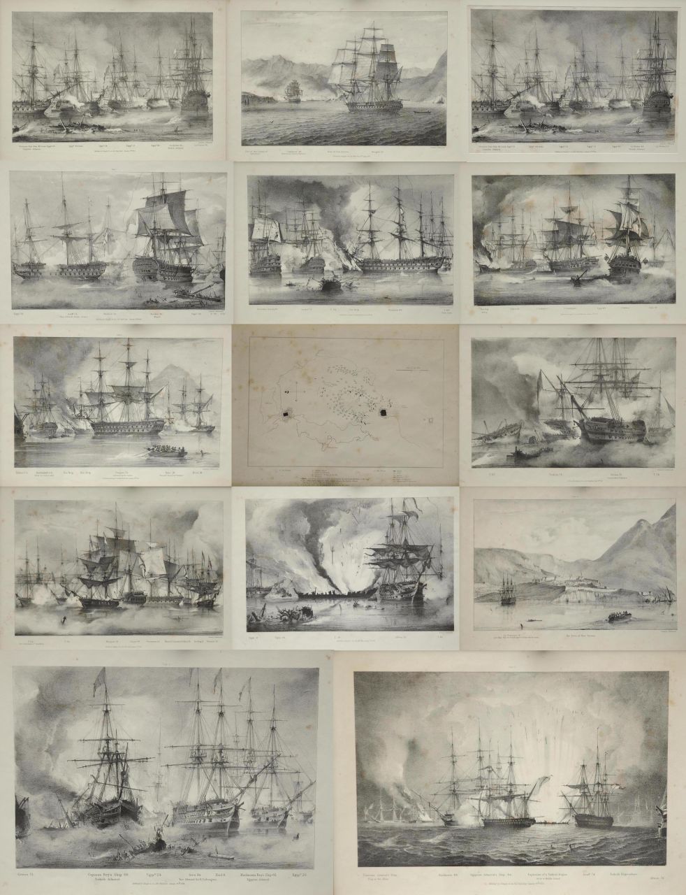 Reinagle G.P.  | Georg Philip Reinagle, Illustrations of the Battle of Navarino, 1827, ets 50,5 x 33,5 cm