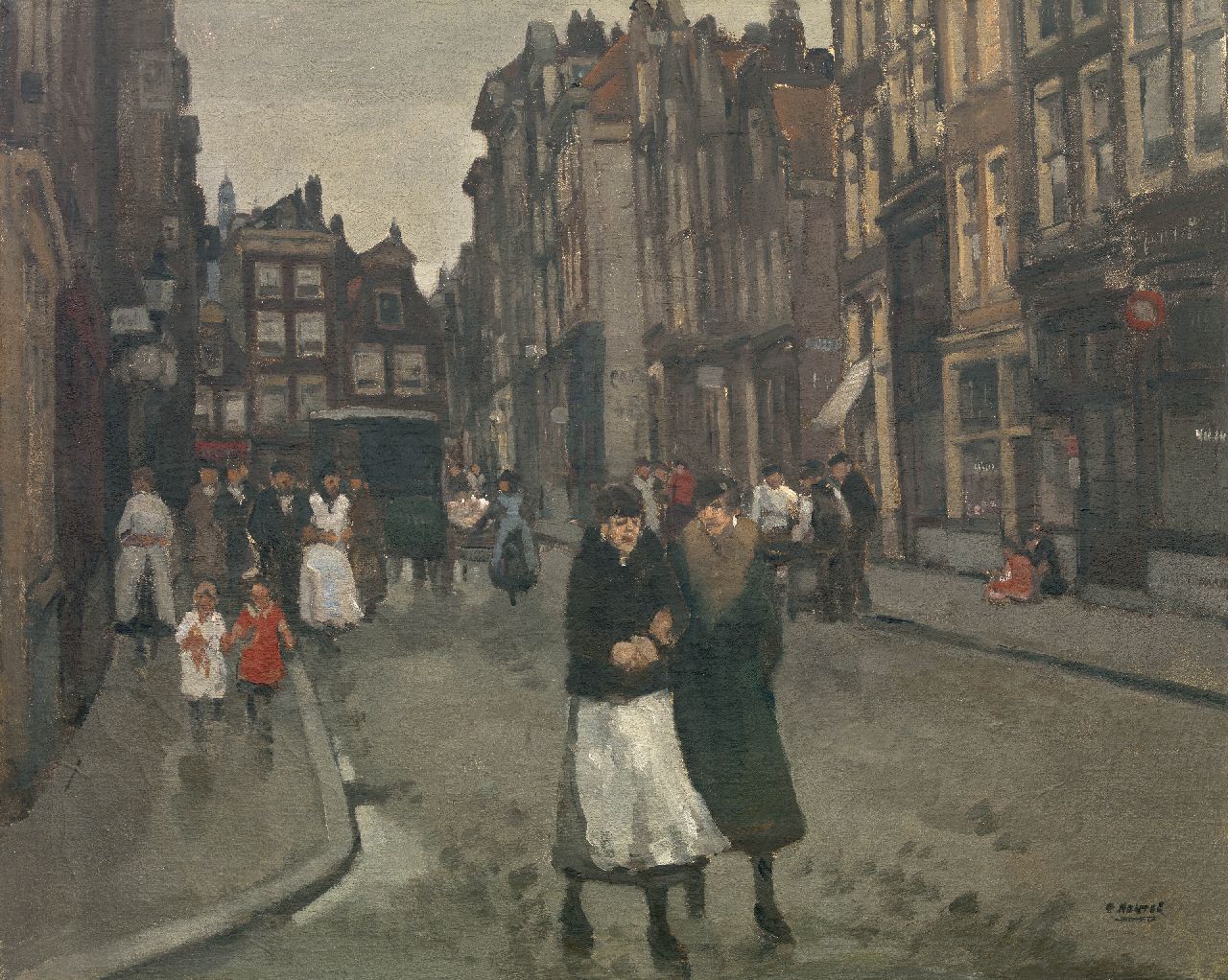 Noltee B.C. | Bernardus Cornelis 'Cor' Noltee, Stadsgezicht, Den Haag, olieverf op doek 80,8 x 100,5 cm, gesigneerd rechtsonder Noltee B.C. | Bernardus Cornelis 'Cor' Noltee, Stadsgezicht, Den Haag, olieverf op doek 80,8 x 100,5 cm, gesigneerd rechtsonder
