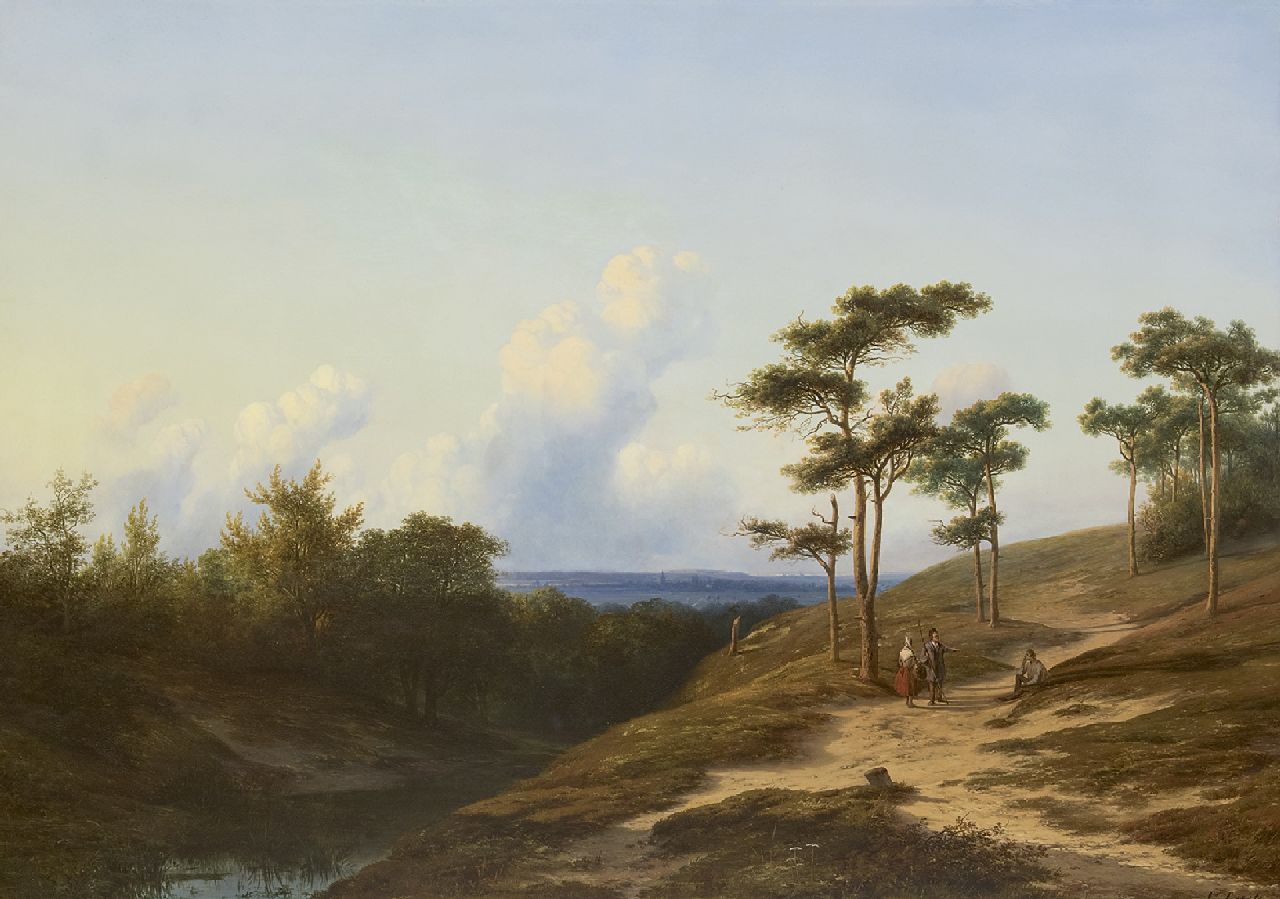 Lieste C. | Cornelis Lieste | Schilderijen te koop aangeboden | Gezicht op het Rijndal bij Oosterbeek, olieverf op paneel 75,5 x 101,7 cm, gesigneerd rechtsonder en te dateren ca. 1853-1861 Lieste C. | Cornelis Lieste | Schilderijen te koop aangeboden | Gezicht op het Rijndal bij Oosterbeek, olieverf op paneel 75,5 x 101,7 cm, gesigneerd rechtsonder en te dateren ca. 1853-1861