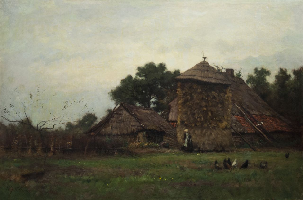 Willem Jan Willemsen | Boerenerf met hooiberg, olieverf op doek, 50,5 x 75,7 cm, gesigneerd l.o. Willem Jan Willemsen | Boerenerf met hooiberg, olieverf op doek, 50,5 x 75,7 cm, gesigneerd l.o.