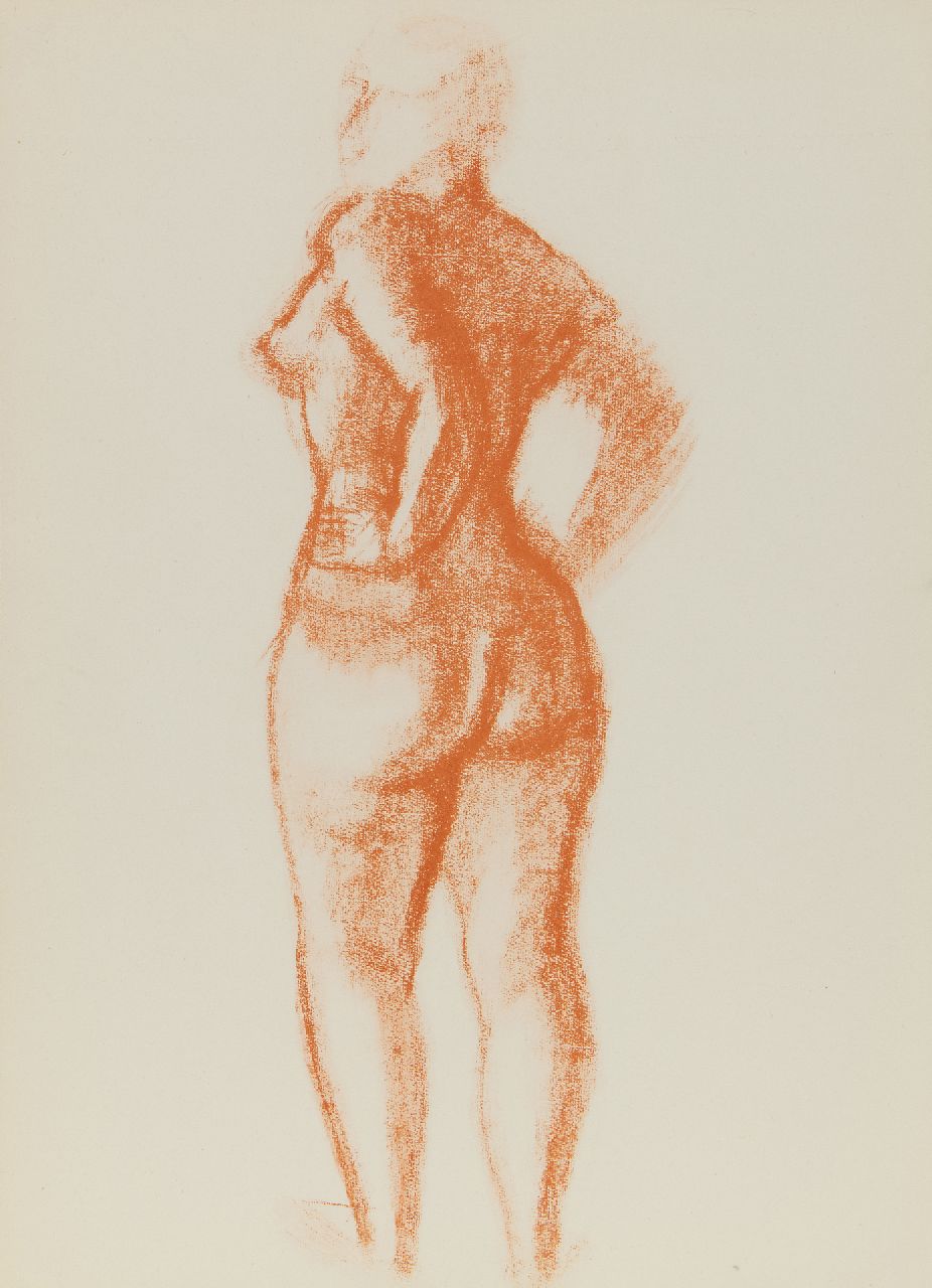 Derain A.  | André Derain | Grafiek te koop aangeboden | Staand naakt, kleurenlitho op papier 37,8 x 27,5 cm