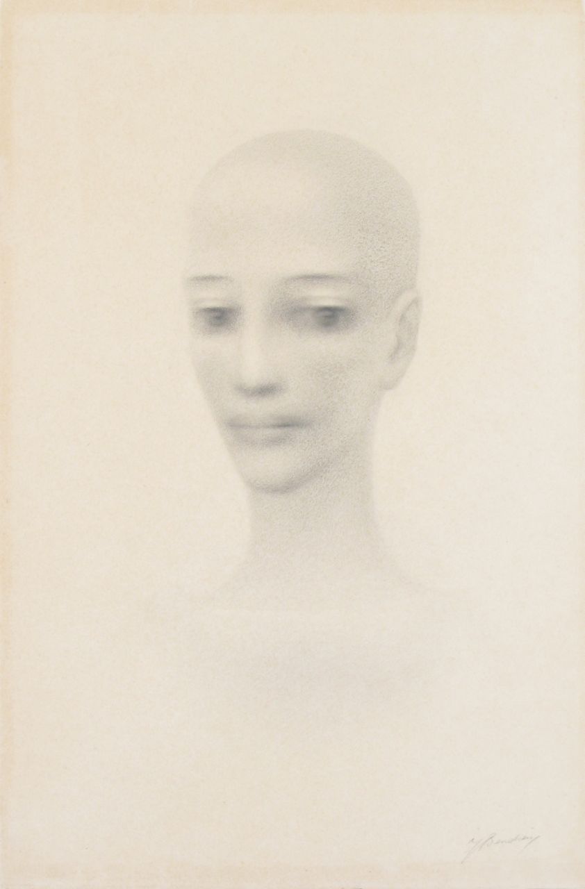 Bendien J. | Jacob Bendien, Portret van jonge vrouw, tekening op papier 44,0 x 29,0 cm Bendien J. | Jacob Bendien, Portret van jonge vrouw, tekening op papier 44,0 x 29,0 cm