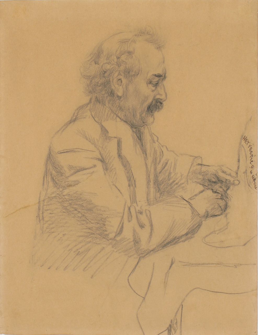 Bendien J. | Jacob Bendien, Portret van opa Bendien, tekening op papier 33,0 x 25,5 cm Bendien J. | Jacob Bendien, Portret van opa Bendien, tekening op papier 33,0 x 25,5 cm
