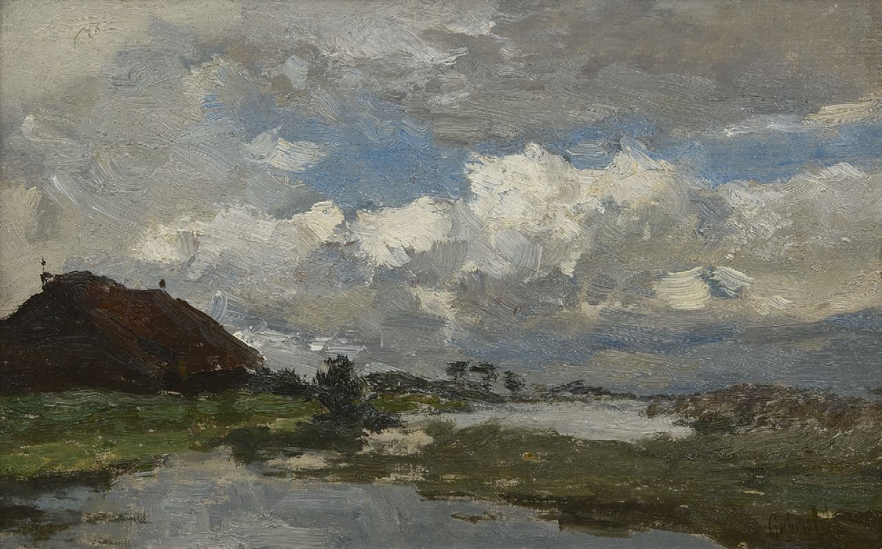 Gabriel P.J.C.  | Paul Joseph Constantin 'Constan(t)' Gabriel, Ruw weer, olieverf op doek op paneel 24,1 x 38,0 cm, gesigneerd rechtsonder