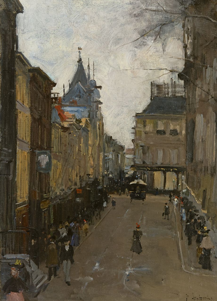 Arntzenius P.F.N.J.  | Pieter Florentius Nicolaas Jacobus 'Floris' Arntzenius, De Lange Poten, Den Haag, olieverf op doek 50,0 x 37,0 cm, gesigneerd rechtsonder