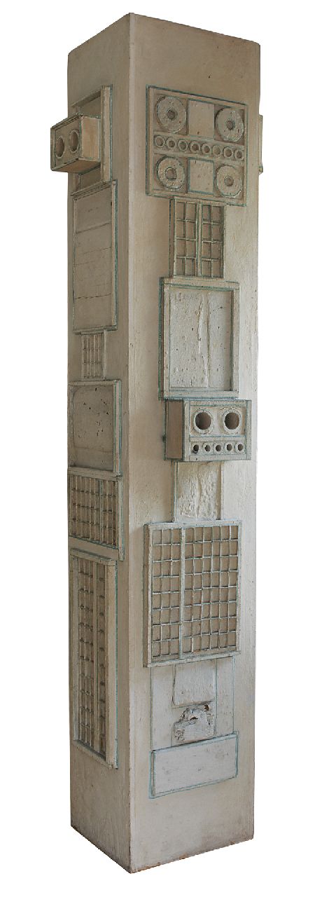Wolkers J.H. | 'Jan' Hendrik Wolkers, Totempaal, houten balkconstructie 243,0 x 40,0 cm, te dateren ca. 1960-1964 Wolkers J.H. | 'Jan' Hendrik Wolkers, Totempaal, houten balkconstructie 243,0 x 40,0 cm, te dateren ca. 1960-1964
