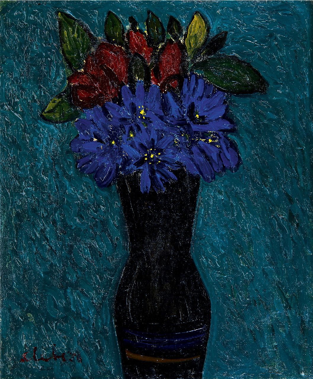 Slebe (Ferdinand Joseph Sleebe) F. | Ferry Slebe (Ferdinand Joseph Sleebe) | Schilderijen te koop aangeboden | Bloemen in hoge vaas, olieverf op doek 30,1 x 25,1 cm, gesigneerd linksonder en gedateerd '50 Slebe (Ferdinand Joseph Sleebe) F. | Ferry Slebe (Ferdinand Joseph Sleebe) | Schilderijen te koop aangeboden | Bloemen in hoge vaas, olieverf op doek 30,1 x 25,1 cm, gesigneerd linksonder en gedateerd '50