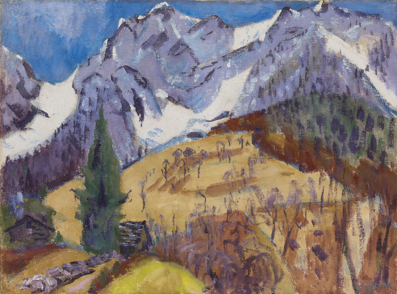 Altink J.  | Jan Altink, Het Gridone massief, Zwitserland, olieverf op doek 75,0 x 100,4 cm, gesigneerd rechtsonder en gedateerd '62