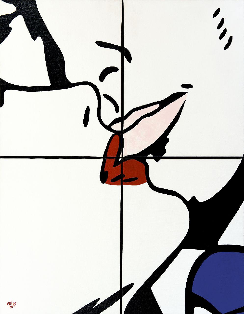 Vries J.L. de | 'Jan' Luitzen de Vries, Puzzle I, acryl op doek 90,8 x 70,4 cm, gesigneerd linksonder en gedateerd 1993 Vries J.L. de | 'Jan' Luitzen de Vries, Puzzle I, acryl op doek 90,8 x 70,4 cm, gesigneerd linksonder en gedateerd 1993