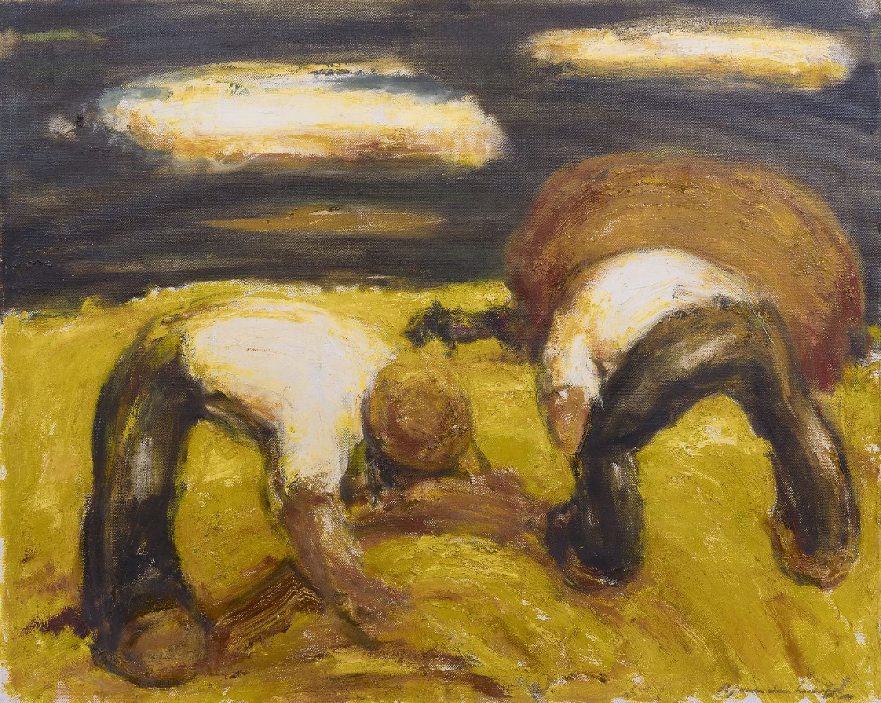 Heuvel K.J. van den | Karel Jan van den Heuvel, Hooioogst, olieverf op doek 79,9 x 100,7 cm, gesigneerd rechtsonder Heuvel K.J. van den | Karel Jan van den Heuvel, Hooioogst, olieverf op doek 79,9 x 100,7 cm, gesigneerd rechtsonder