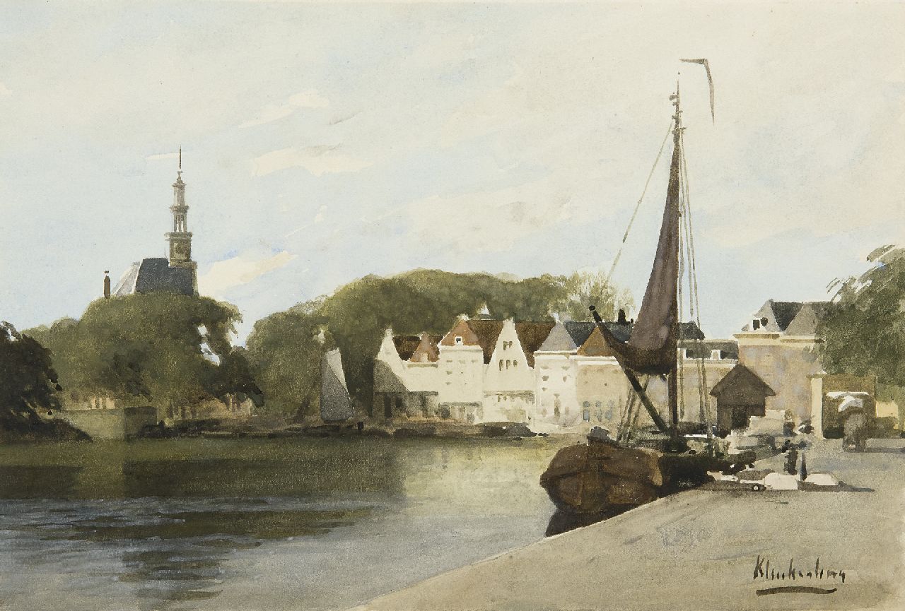 Klinkenberg J.C.K. | Johannes Christiaan Karel Klinkenberg, De haven van Hoorn, aquarel op papier 16,8 x 24,7 cm, gesigneerd rechtsonder Klinkenberg J.C.K. | Johannes Christiaan Karel Klinkenberg, De haven van Hoorn, aquarel op papier 16,8 x 24,7 cm, gesigneerd rechtsonder