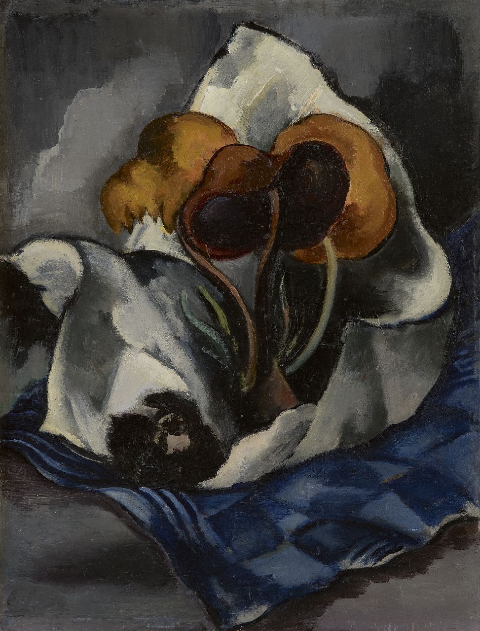 Berg E. | Else Berg, Stilleven met paddestoelen, olieverf op paneel 44,6 x 34,0 cm Berg E. | Else Berg, Stilleven met paddestoelen, olieverf op paneel 44,6 x 34,0 cm