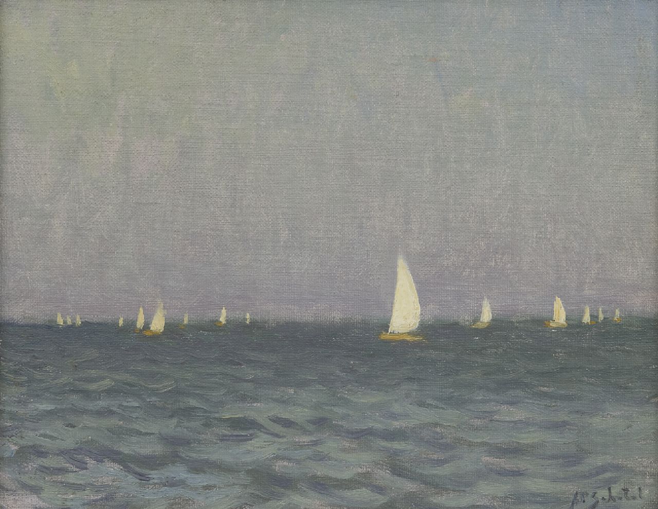 Schotel A.P. | Anthonie Pieter Schotel, Pampussen op de Loosdrechtse Plassen, olieverf op doek op paneel 23,0 x 29,0 cm, gesigneerd rechtsonder Schotel A.P. | Anthonie Pieter Schotel, Pampussen op de Loosdrechtse Plassen, olieverf op doek op paneel 23,0 x 29,0 cm, gesigneerd rechtsonder