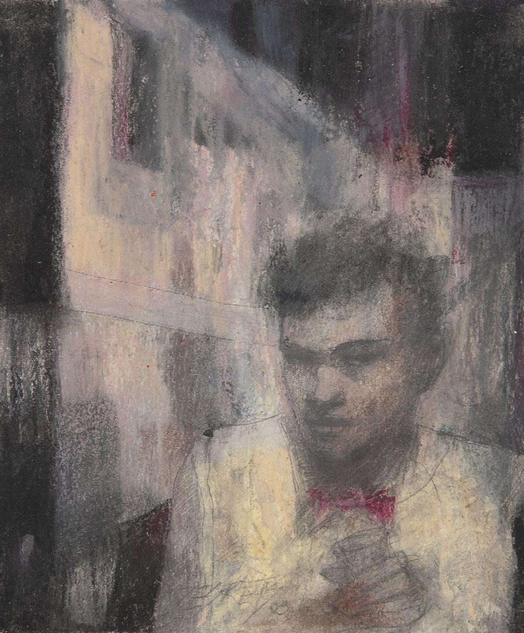 Desrets L. | Liliana Desrets | Schilderijen te koop aangeboden | Cuidate De Mi, oliepastel op papier 17,1 x 14,2 cm, gesigneerd middenonder en verso op etiket en gedateerd '09 Desrets L. | Liliana Desrets | Schilderijen te koop aangeboden | Cuidate De Mi, oliepastel op papier 17,1 x 14,2 cm, gesigneerd middenonder en verso op etiket en gedateerd '09