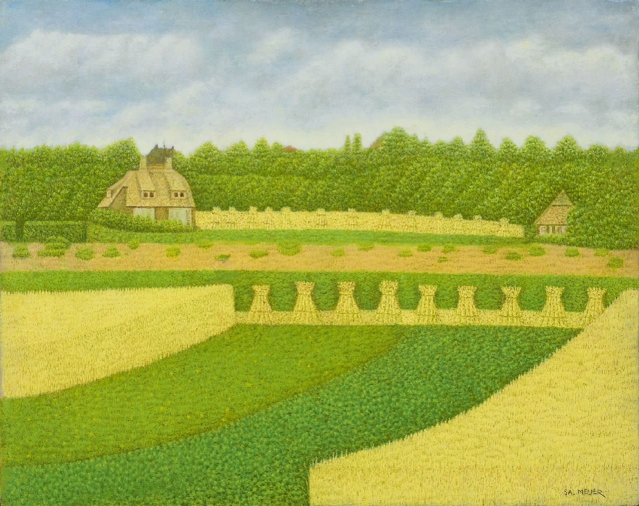Meijer S. | Salomon 'Sal' Meijer | Schilderijen te koop aangeboden | Landhuis bij Blaricum, olieverf op paneel 40,0 x 49,9 cm, gesigneerd rechtsonder Meijer S. | Salomon 'Sal' Meijer | Schilderijen te koop aangeboden | Landhuis bij Blaricum, olieverf op paneel 40,0 x 49,9 cm, gesigneerd rechtsonder