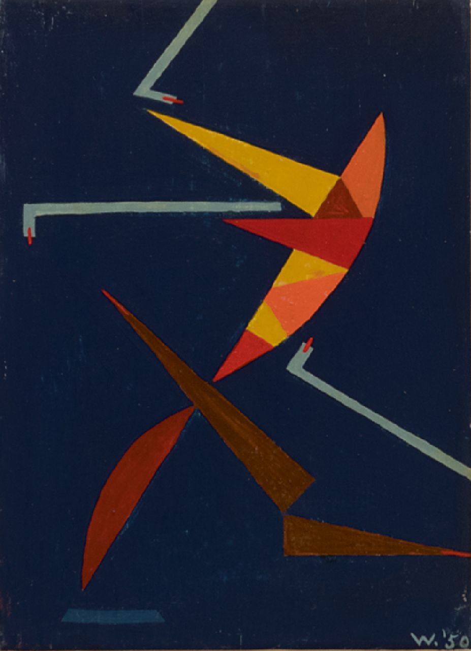 Warb ('Sophia' Elisabeth Warburg) N. | Nicolaas Warb ('Sophia' Elisabeth Warburg), Rien n'est réel, olieverf op paneel 19,6 x 14,2 cm, gesigneerd rechtsonder met initiaal en gedateerd '50 Warb ('Sophia' Elisabeth Warburg) N. | Nicolaas Warb ('Sophia' Elisabeth Warburg), Rien n'est réel, olieverf op paneel 19,6 x 14,2 cm, gesigneerd rechtsonder met initiaal en gedateerd '50