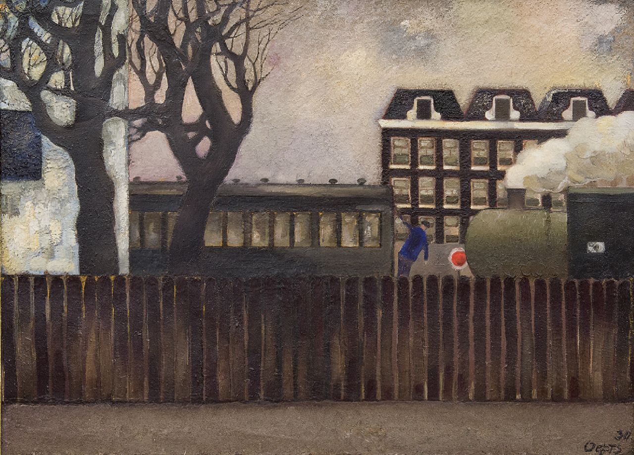 Oepts W.A.  | Willem Anthonie 'Wim' Oepts, De Spoorbaanstraat in Amsterdam, olieverf op doek 43,1 x 58,8 cm, gesigneerd rechtsonder en gedateerd '30