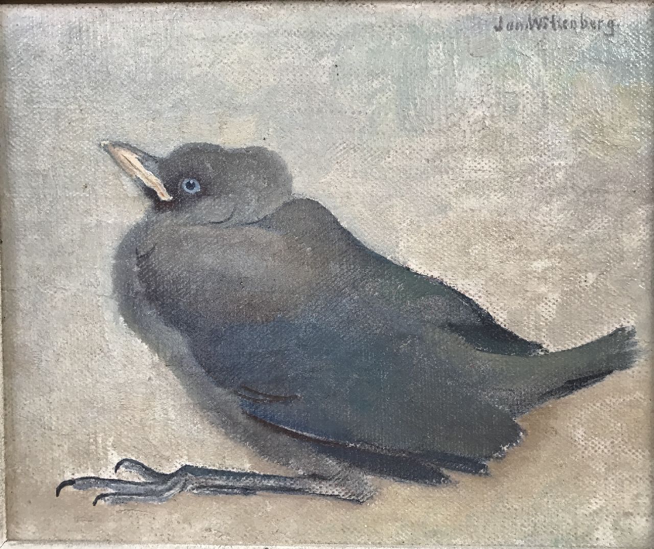Wittenberg J.H.W. | 'Jan' Hendrik Willem Wittenberg, Jong wouwtje, olieverf op doek op paneel 16,0 x 19,5 cm, gesigneerd rechtsboven Wittenberg J.H.W. | 'Jan' Hendrik Willem Wittenberg, Jong wouwtje, olieverf op doek op paneel 16,0 x 19,5 cm, gesigneerd rechtsboven