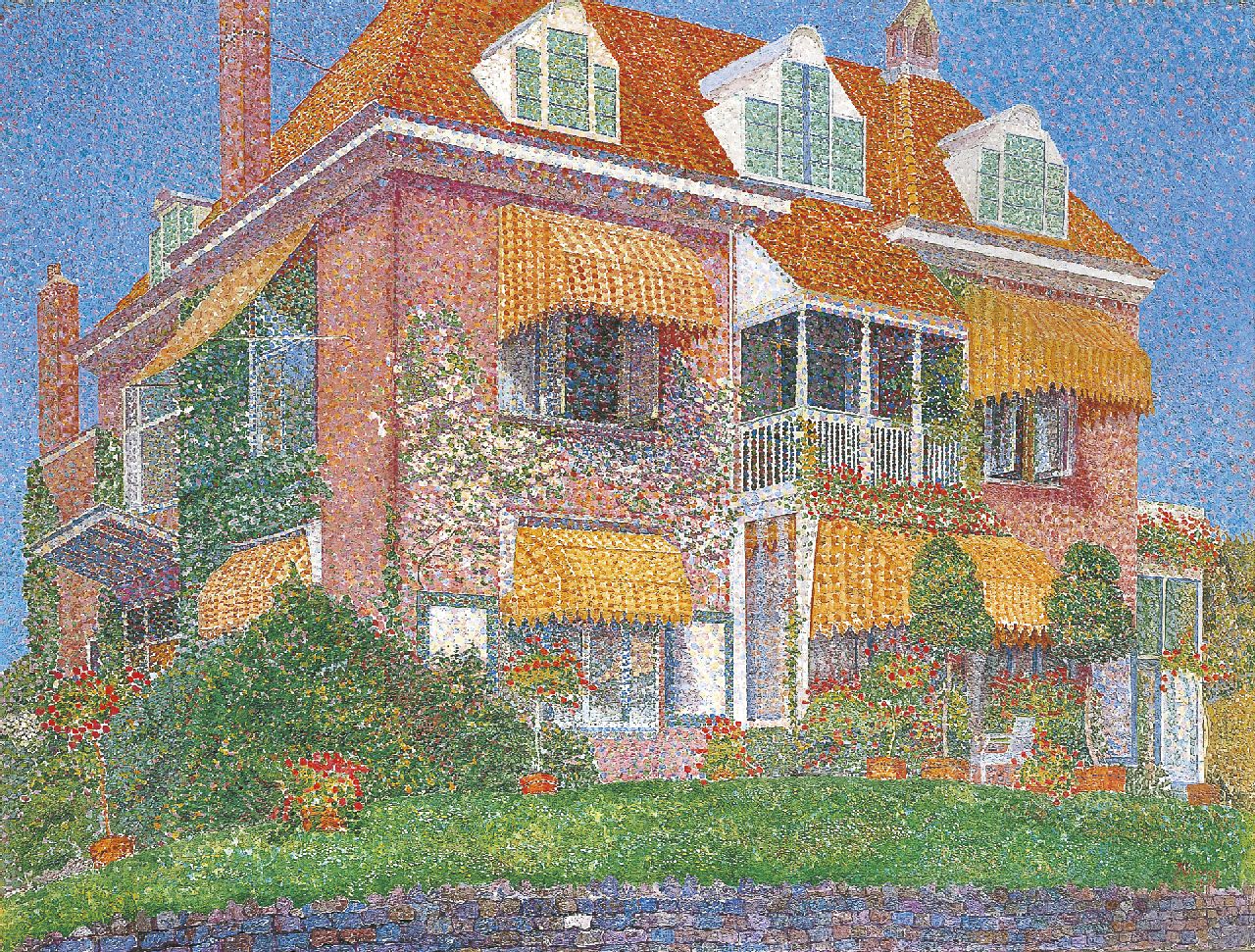 Nieweg J.  | Jakob Nieweg | Schilderijen te koop aangeboden | Villa Kinheim, Bloemendaal, olieverf op doek 61,6 x 80,6 cm, gesigneerd rechtsonder en gedateerd Aug. 1915
