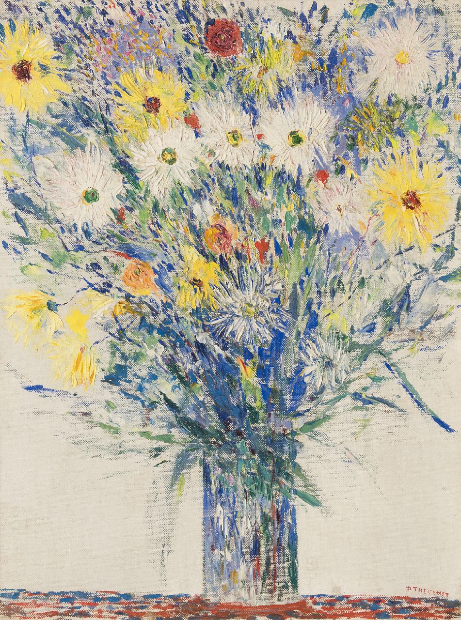 Thevenet P.  | Pierre Thevenet, Zomerboeket, olieverf op doek 80,5 x 60,6 cm, gesigneerd rechtsonder