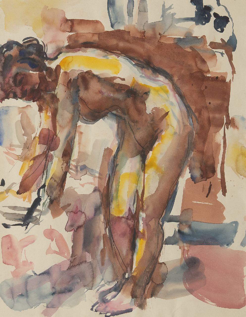 Dijkstra J. | Johannes 'Johan' Dijkstra | Aquarellen en tekeningen te koop aangeboden | Modelavond, aquarel op papier 55,5 x 44,0 cm Dijkstra J. | Johannes 'Johan' Dijkstra | Aquarellen en tekeningen te koop aangeboden | Modelavond, aquarel op papier 55,5 x 44,0 cm