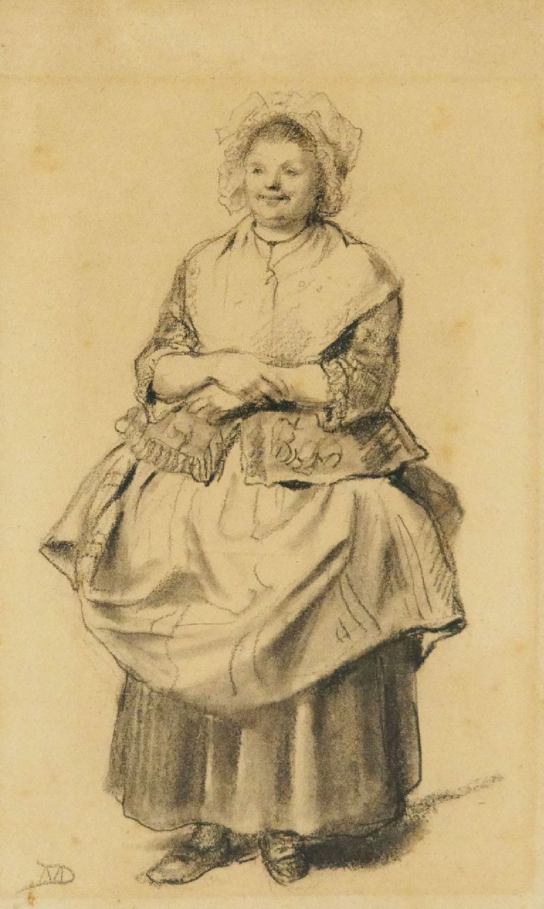 Madou J.P. | Jean Baptiste Madou, Keukenmeid, tekening op papier 11,0 x 18,0 cm, gesigneerd linksonder Madou J.P. | Jean Baptiste Madou, Keukenmeid, tekening op papier 11,0 x 18,0 cm, gesigneerd linksonder