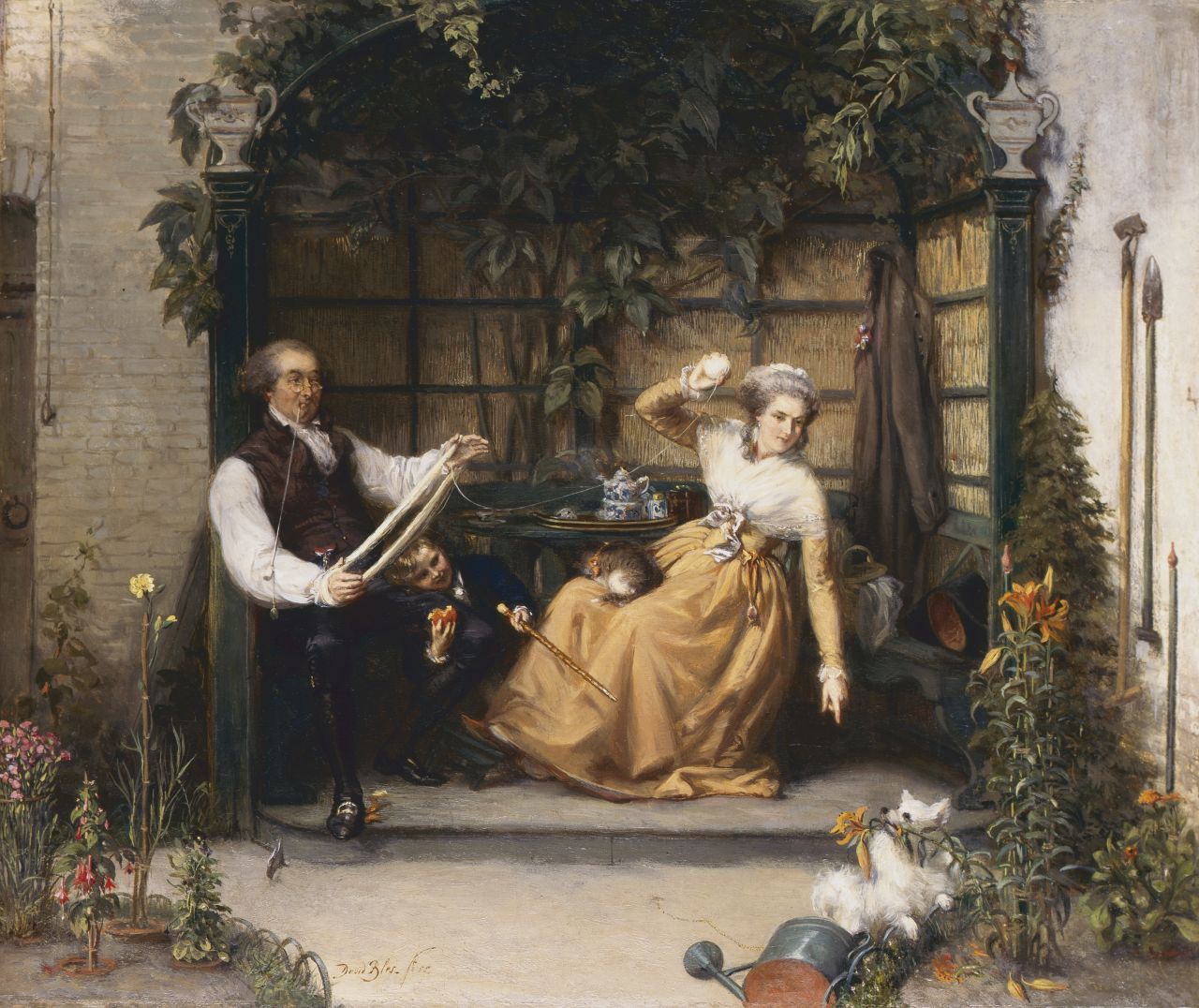 Bles D.J. | David Joseph Bles, Patriotten, olieverf op paneel 37,0 x 44,0 cm, gesigneerd lvhm en gedateerd '55 Bles D.J. | David Joseph Bles, Patriotten, olieverf op paneel 37,0 x 44,0 cm, gesigneerd lvhm en gedateerd '55
