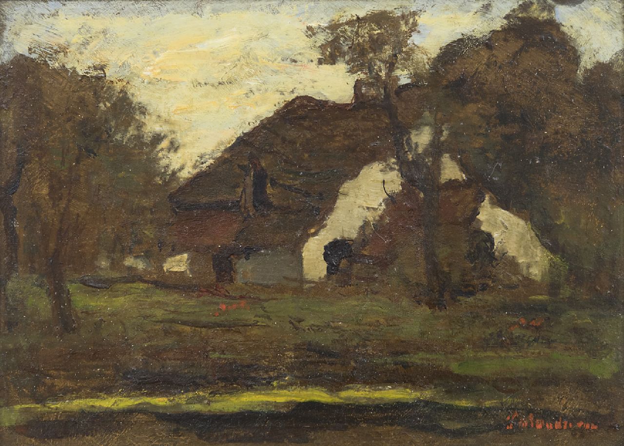 Frits Mondriaan | Boerderij, olieverf op paneel, 18,0 x 24,2 cm, gesigneerd r.o. en zonder lijst