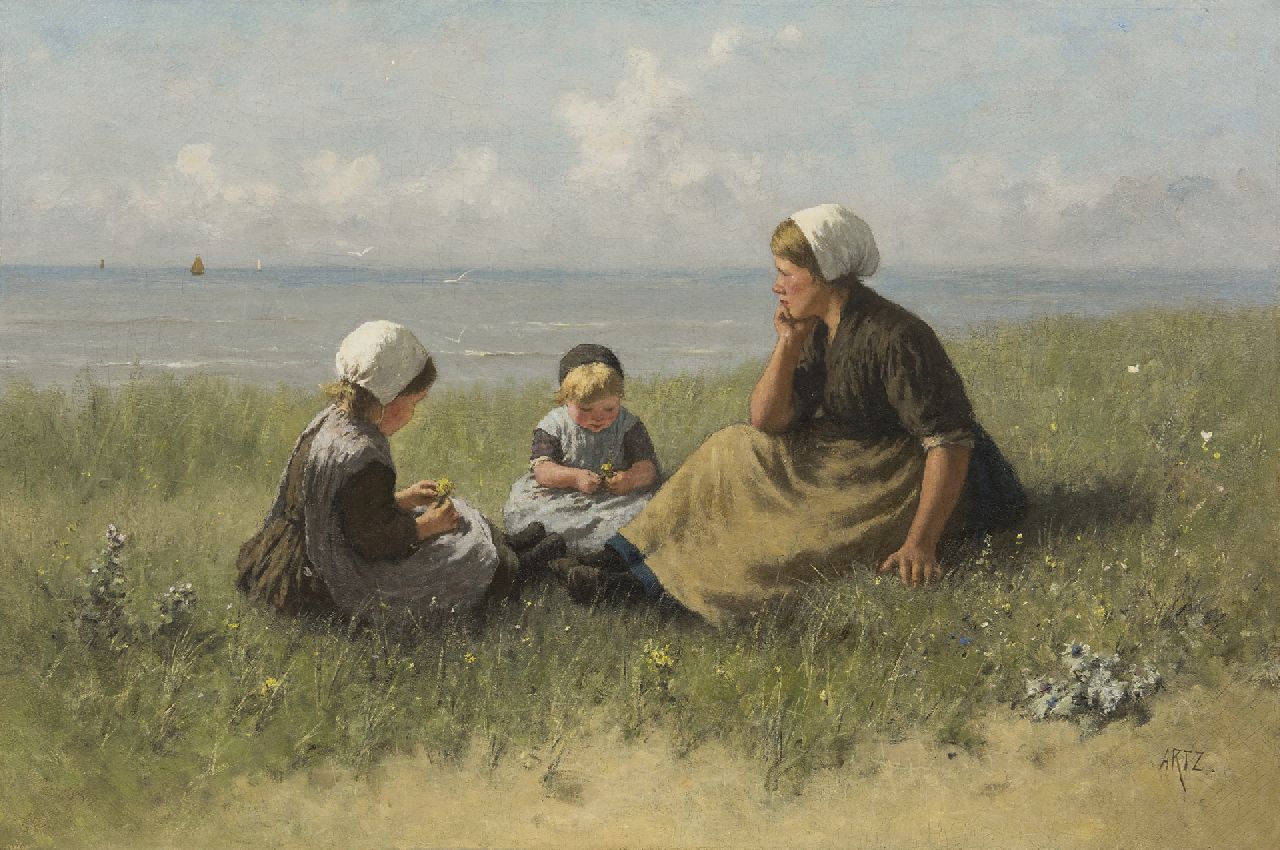 Artz D.A.C. | David Adolphe Constant Artz, Op het duin, olieverf op doek 60,3 x 90,2 cm, gesigneerd rechtsonder Artz D.A.C. | David Adolphe Constant Artz, Op het duin, olieverf op doek 60,3 x 90,2 cm, gesigneerd rechtsonder