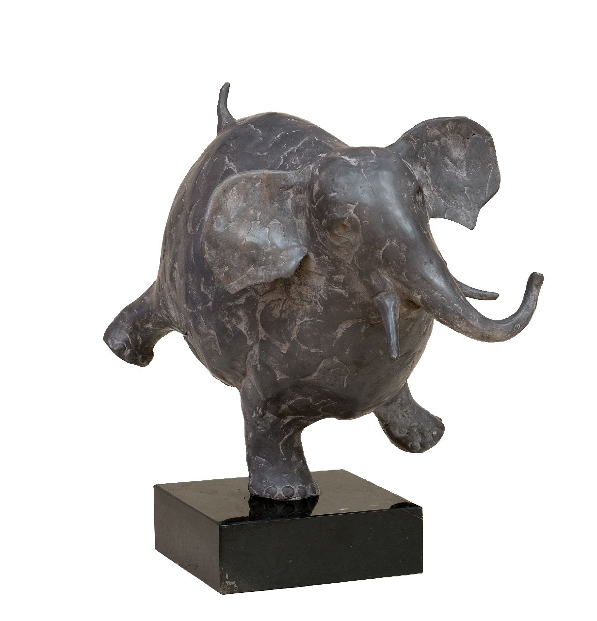 Hemert E. van | Evert van Hemert, Het feestbeest, gepatineerd brons 25,0 cm, gesigneerd onder buik en te dateren 2017 Hemert E. van | Evert van Hemert, Het feestbeest, gepatineerd brons 25,0 cm, gesigneerd onder buik en te dateren 2017