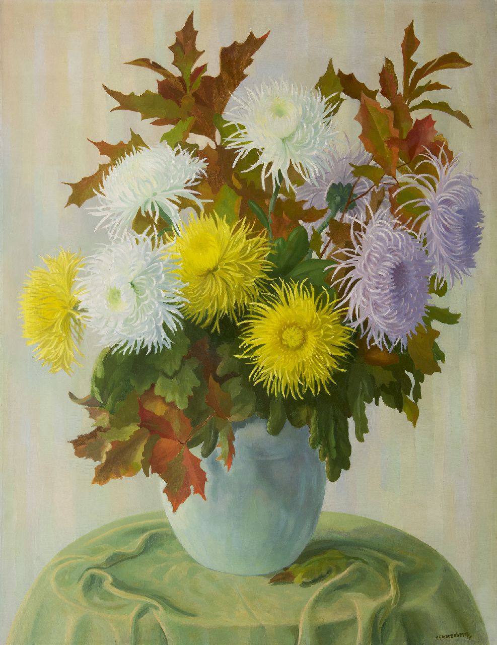 Smorenberg D. | Dirk Smorenberg | Schilderijen te koop aangeboden | Chrysanten, olieverf op doek 116,2 x 90,0 cm, gesigneerd rechtsonder Smorenberg D. | Dirk Smorenberg | Schilderijen te koop aangeboden | Chrysanten, olieverf op doek 116,2 x 90,0 cm, gesigneerd rechtsonder
