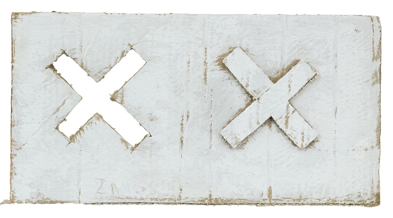 Herbert Zangs | Rechenzeichen, 1970, gemengde techniek op board, 19,2 x 37,5 cm, gesigneerd l.o. en jaren 70 Herbert Zangs | Rechenzeichen, 1970, gemengde techniek op board, 19,2 x 37,5 cm, gesigneerd l.o. en jaren 70