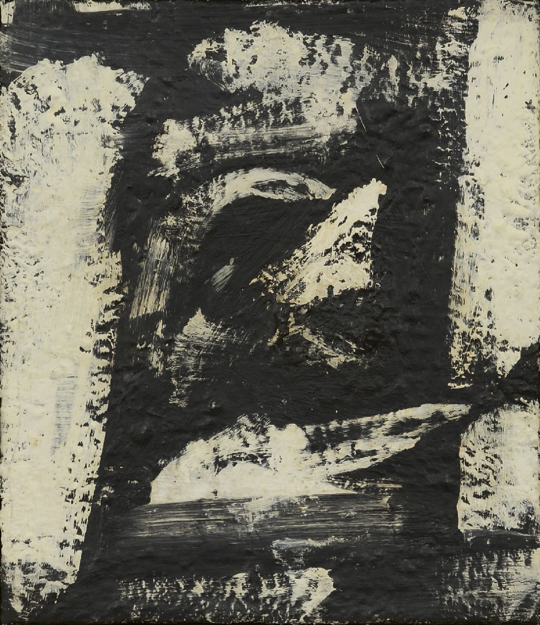 Wolvecamp Th.W. | 'Theo' Wilhelm Wolvecamp | Schilderijen te koop aangeboden | Compositie, olieverf op doek 35,2 x 30,2 cm, gesigneerd verso en te dateren 1964 Wolvecamp Th.W. | 'Theo' Wilhelm Wolvecamp | Schilderijen te koop aangeboden | Compositie, olieverf op doek 35,2 x 30,2 cm, gesigneerd verso en te dateren 1964