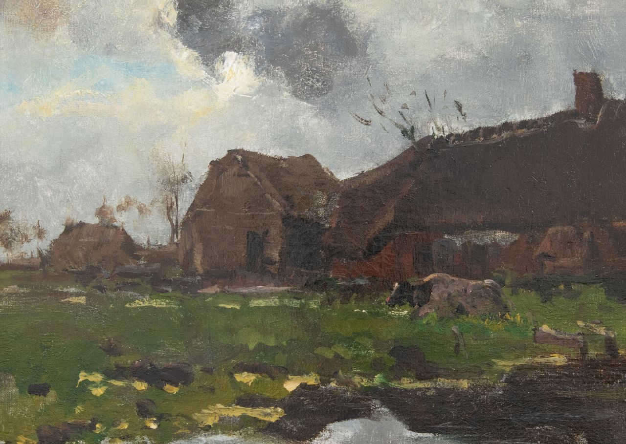 Verster van Wulverhorst (Floris Verster) F.H. | Floris Hendrik Verster van Wulverhorst (Floris Verster), Boerenhoeve, olieverf op doek 30,4 x 41,3 cm, te dateren ca. 1882 Verster van Wulverhorst (Floris Verster) F.H. | Floris Hendrik Verster van Wulverhorst (Floris Verster), Boerenhoeve, olieverf op doek 30,4 x 41,3 cm, te dateren ca. 1882