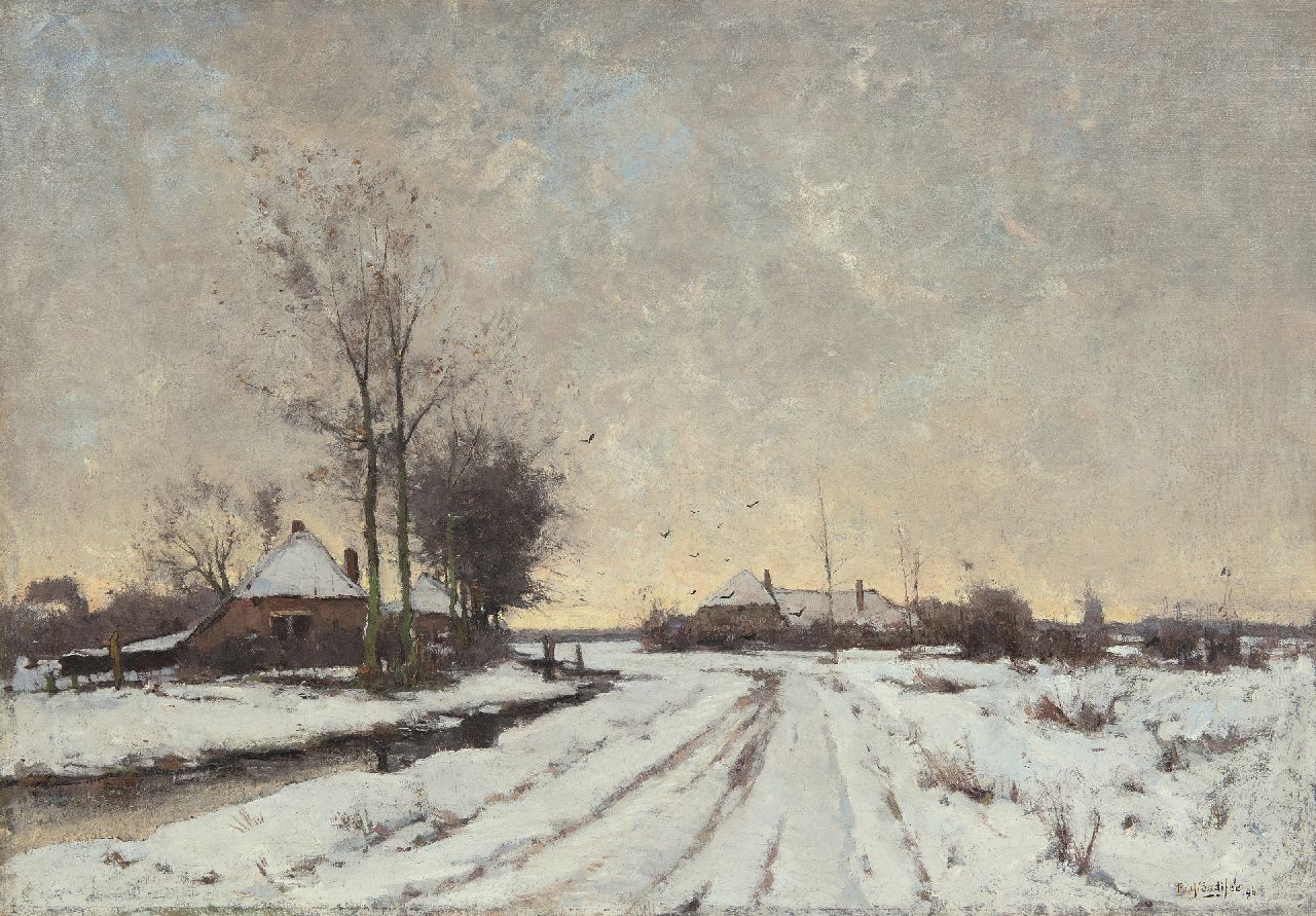 Bodifée J.P.P. | Johannes Petrus Paulus 'Paul' Bodifée, Winter in Overijssel, olieverf op doek 70,3 x 100,0 cm, gesigneerd rechtsonder en gedateerd '96 Bodifée J.P.P. | Johannes Petrus Paulus 'Paul' Bodifée, Winter in Overijssel, olieverf op doek 70,3 x 100,0 cm, gesigneerd rechtsonder en gedateerd '96