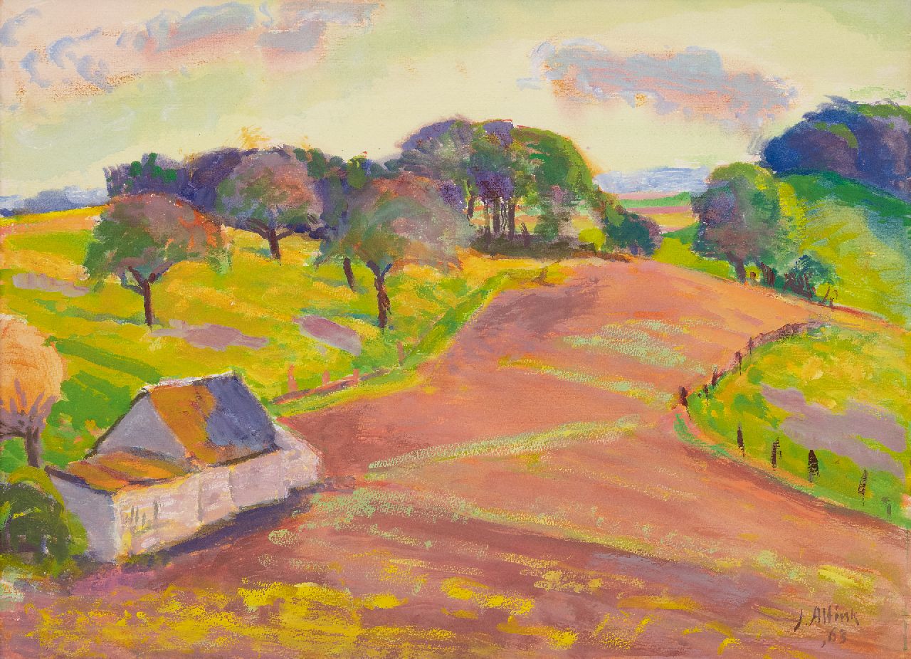 Altink J.  | Jan Altink, Landschap in de Haute-Savoie, aquarel op papier 55,5 x 75,8 cm, gesigneerd rechtsonder en gedateerd '63