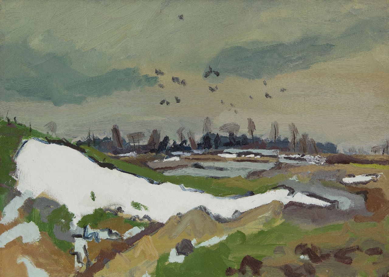 Jan van der Zee | Landschap bij Yde, Drenthe, olieverf op doek, 50,0 x 70,1 cm, gesigneerd verso en verso gedateerd '43 Jan van der Zee | Landschap bij Yde, Drenthe, olieverf op doek, 50,0 x 70,1 cm, gesigneerd verso en verso gedateerd '43