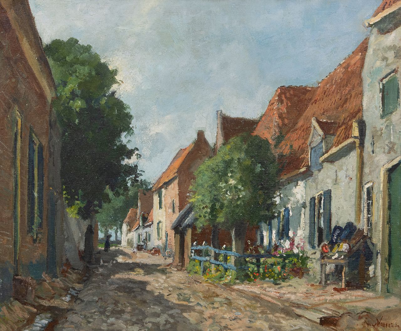 Vuuren J. van | Jan van Vuuren | Schilderijen te koop aangeboden | Elburg op een zonnige dag, olieverf op doek 50,0 x 60,0 cm, gesigneerd rechtsonder