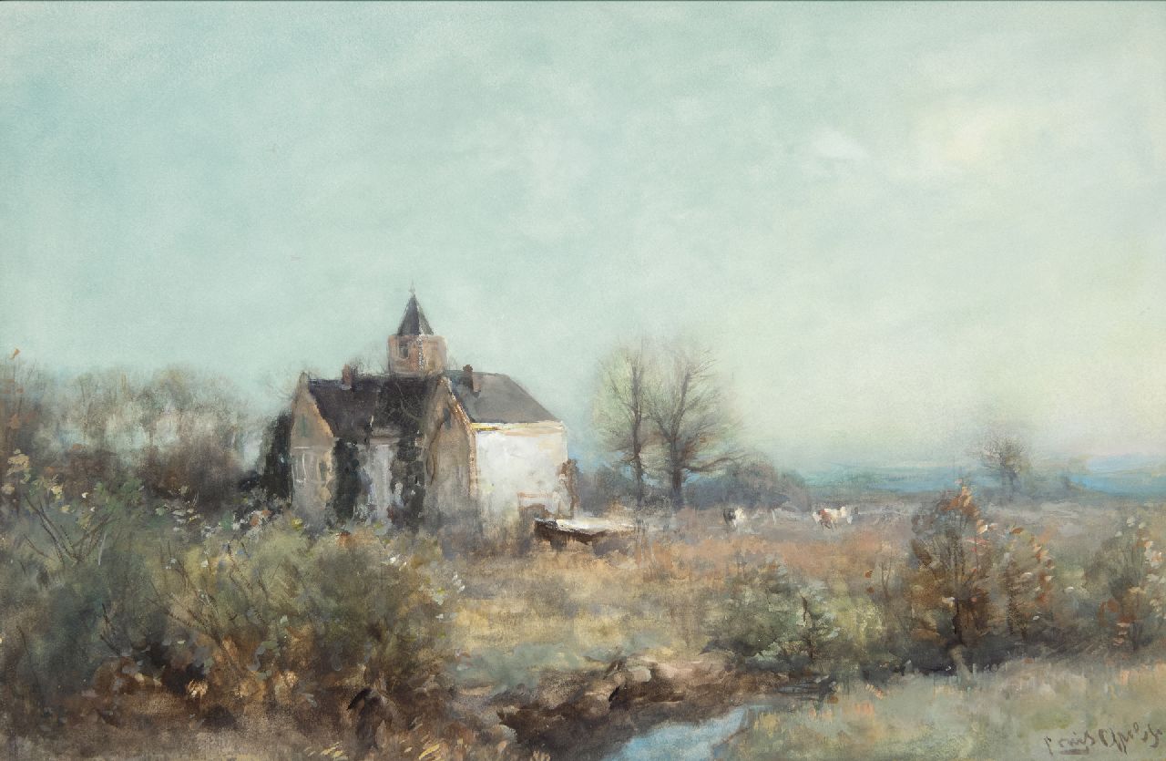 Apol L.F.H. | Lodewijk Franciscus Hendrik 'Louis' Apol, Gezicht op kasteel Binckhorst, aquarel op papier 36,1 x 54,5 cm, gesigneerd rechtsonder Apol L.F.H. | Lodewijk Franciscus Hendrik 'Louis' Apol, Gezicht op kasteel Binckhorst, aquarel op papier 36,1 x 54,5 cm, gesigneerd rechtsonder