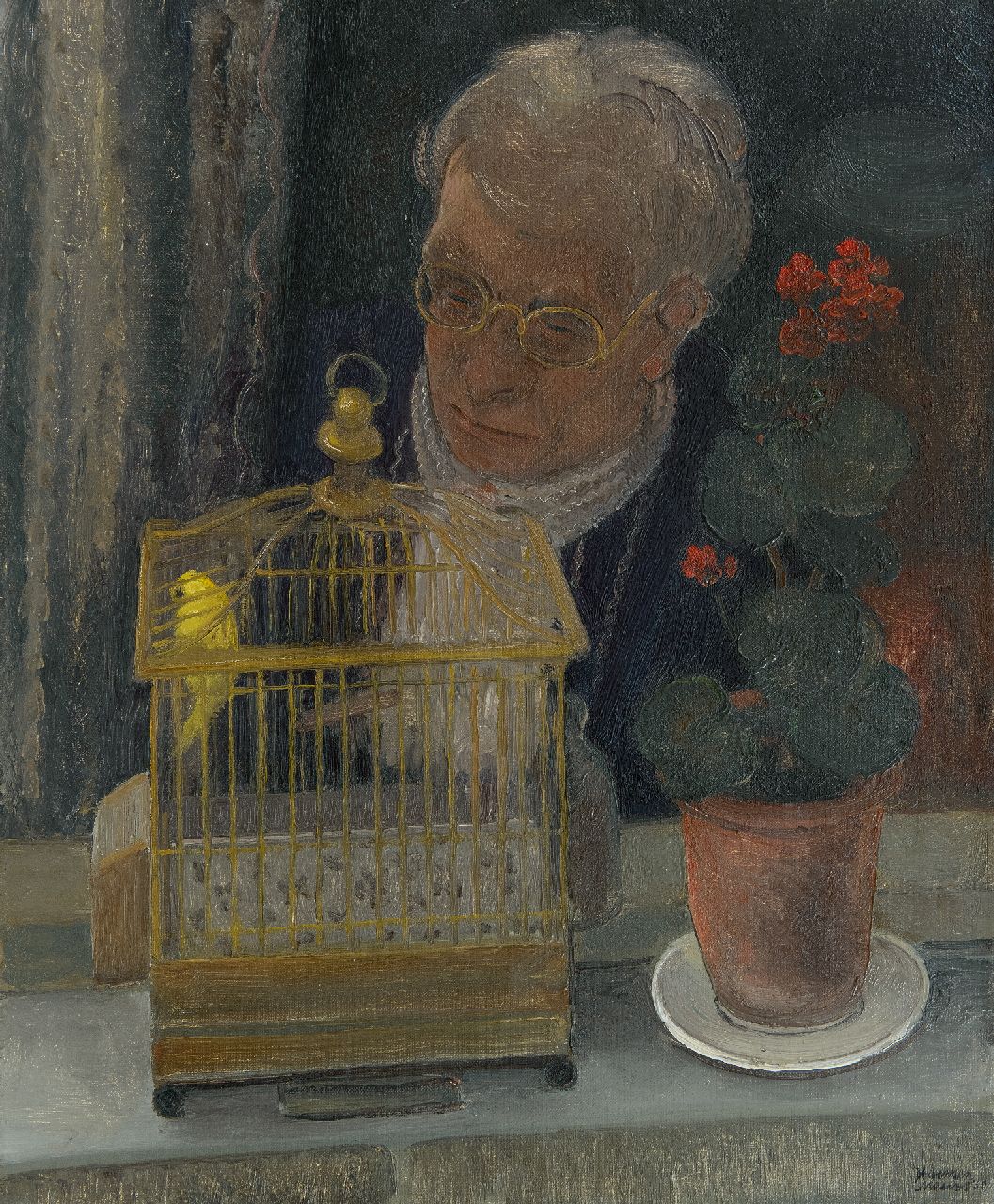 Meurs H.H. | 'Harmen' Hermanus Meurs, Haar pietje, olieverf op doek 55,3 x 46,1 cm, gesigneerd rechtsonder en gedateerd '30 Meurs H.H. | 'Harmen' Hermanus Meurs, Haar pietje, olieverf op doek 55,3 x 46,1 cm, gesigneerd rechtsonder en gedateerd '30