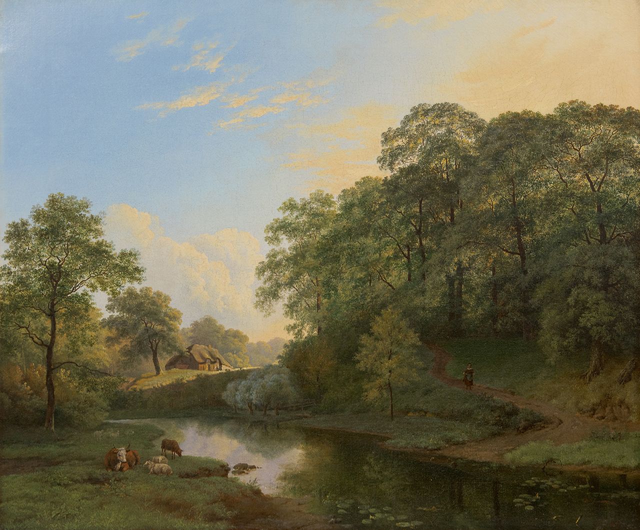 Bodeman W.  | Willem Bodeman, Gezicht op Beek met het Kastanjewoud, olieverf op doek 62,8 x 74,6 cm